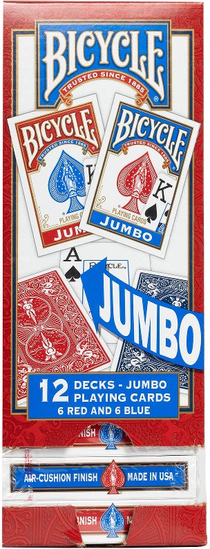 Jumbo Playing Cards, 12 pk.
